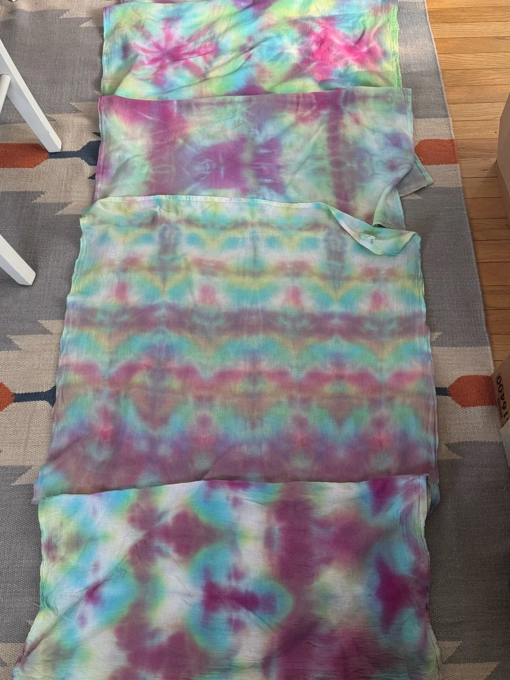 5 sack cotton kitchen towels hand dyed